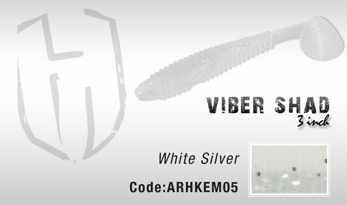 Herakles Viber Shad 3,8" colore WHITE SILVER